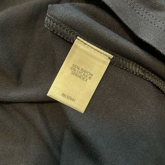 J. Jill Womens Crew Neck Buttoned Back Short Sleeve Knit Blouse Navy Size XL NWT - Picture 6 of 8